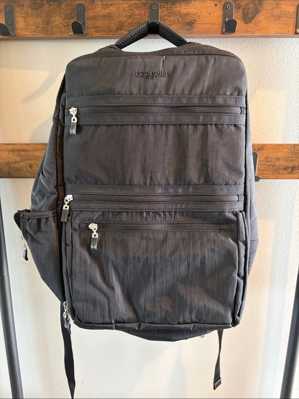 Baggallini Black Everywhere Travel Backpack with Pockets